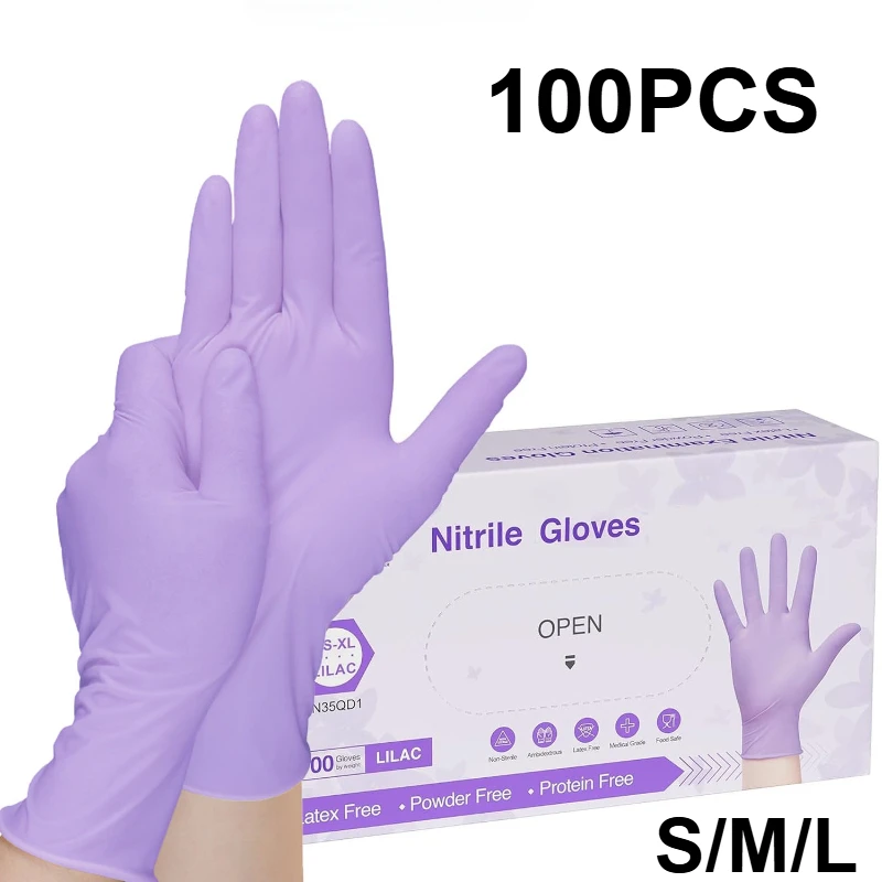 Medical Gloves - Guanti monouso in nitrile viola da