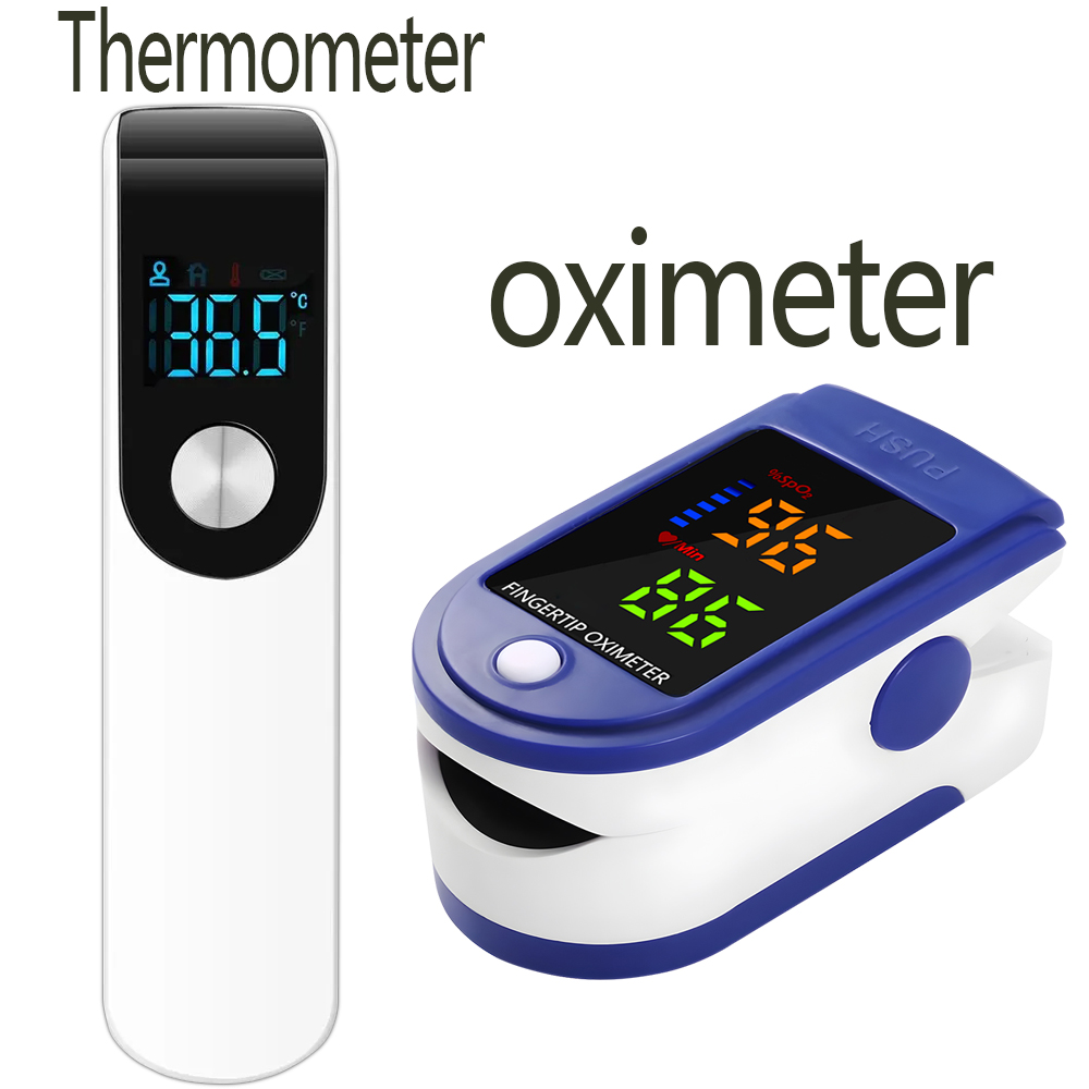 Pulse Oximeter - Termometro frontale medico, pulsossimetro da dito,