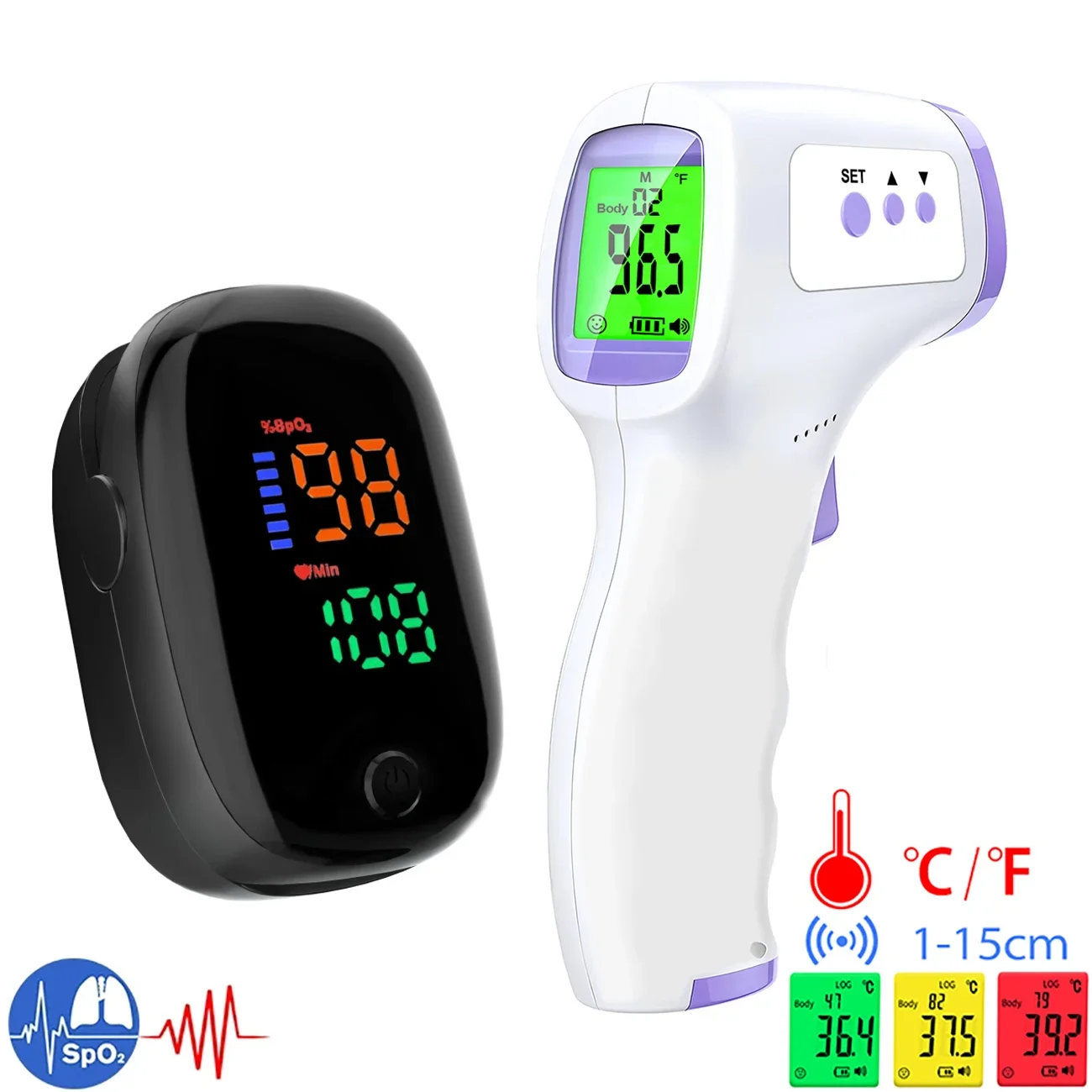 Pulse Oximeter - Termometro digitale a infrarossi per la